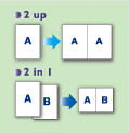 2 up/2 in 1 printing