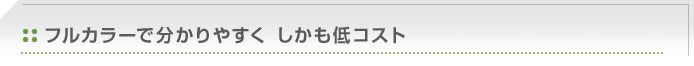 フルカラーで分かりやすくしかも低コスト