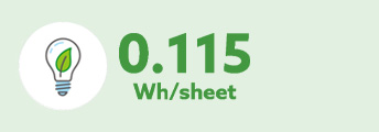 TEC value  0.115 Wh/sheet