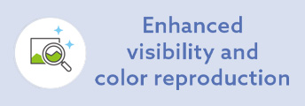 Enhanced visibility and color reproduction