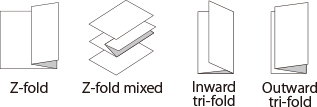 Z-fold,Z-fold mixed,Inward tri-fold,Outward tri-fold