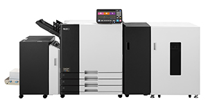 Product photo of RISO ComColor GN9830 with High Capacity Feeder G30 on the left side