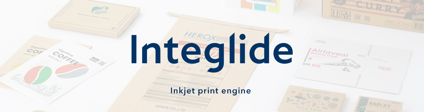 This is an image banner for Inkjet print engine 'Integlide'.
