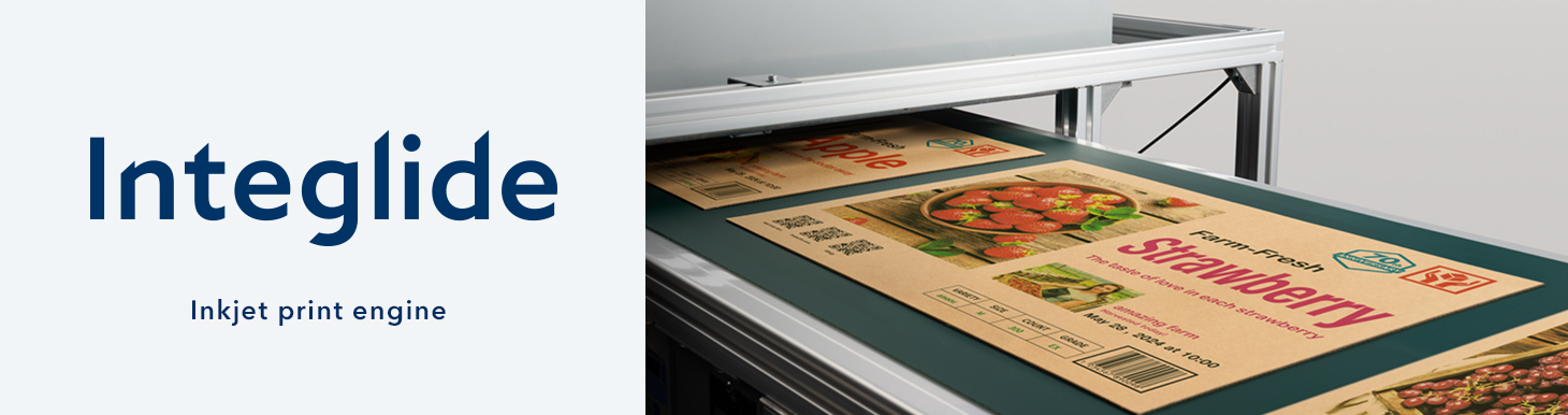 This is an image banner for Inkjet print engine 'Integlide'.