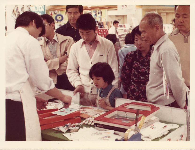 1978年　プリントゴッコ店頭販売風景