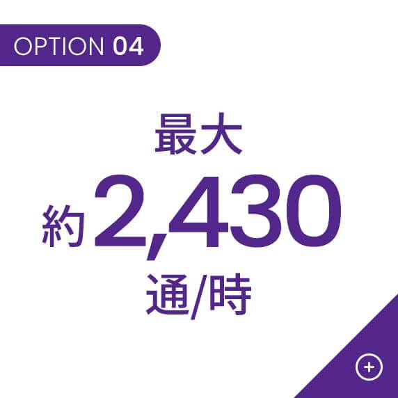 最大約2,430通/時