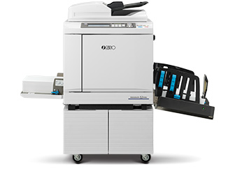 RISOGRAPH SJ939G。リソグラフSJ939GにRISO架台DタイプV(別売)を装着。